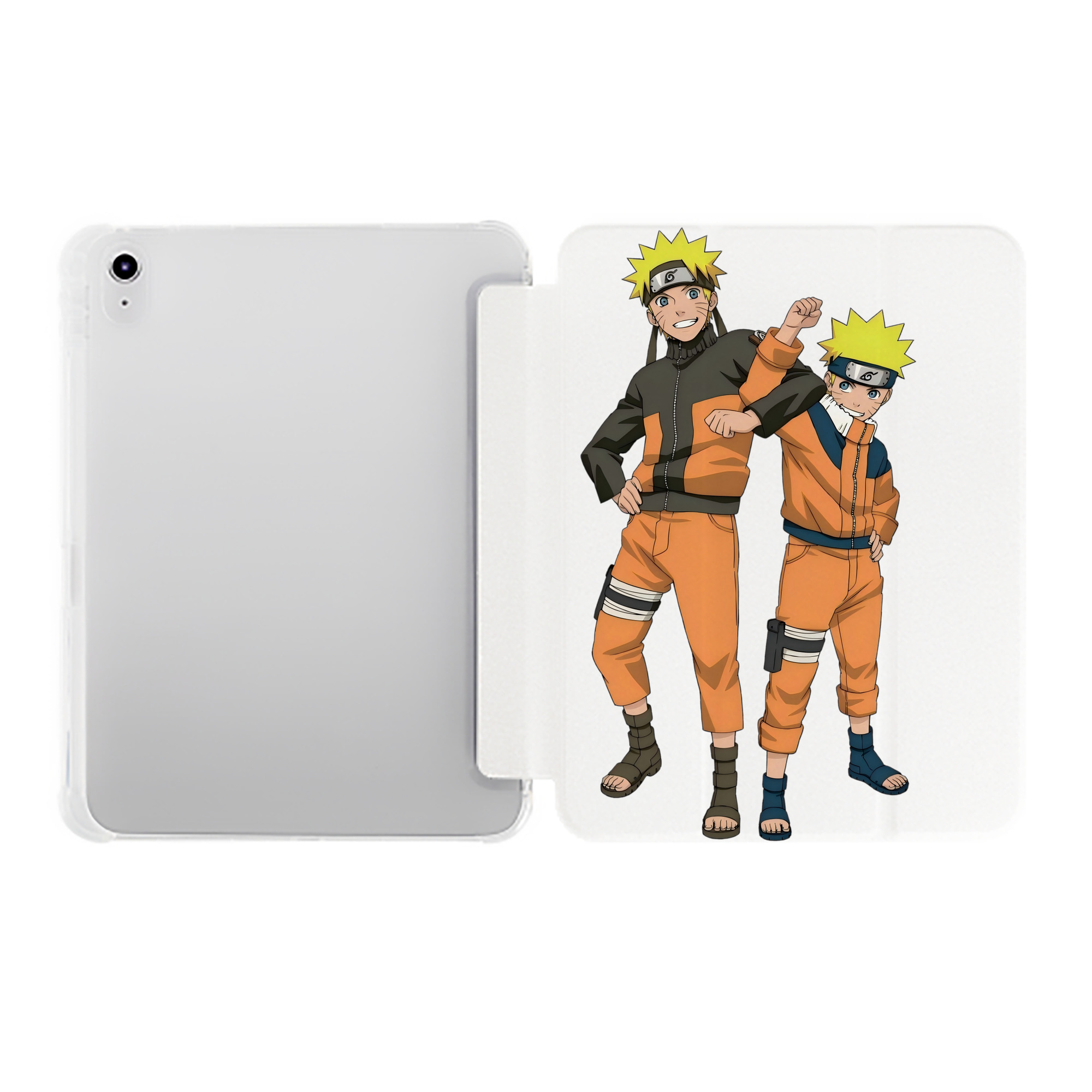 （画像用） NARUTO -ナルト- うずまき ナルト Uzumaki Naruto IPad ケース ペン収納付き 三つ折りスタンド PUレザー×シリコン 対応機種9.5/10.5/10.9インチ